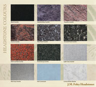 stone colour selections